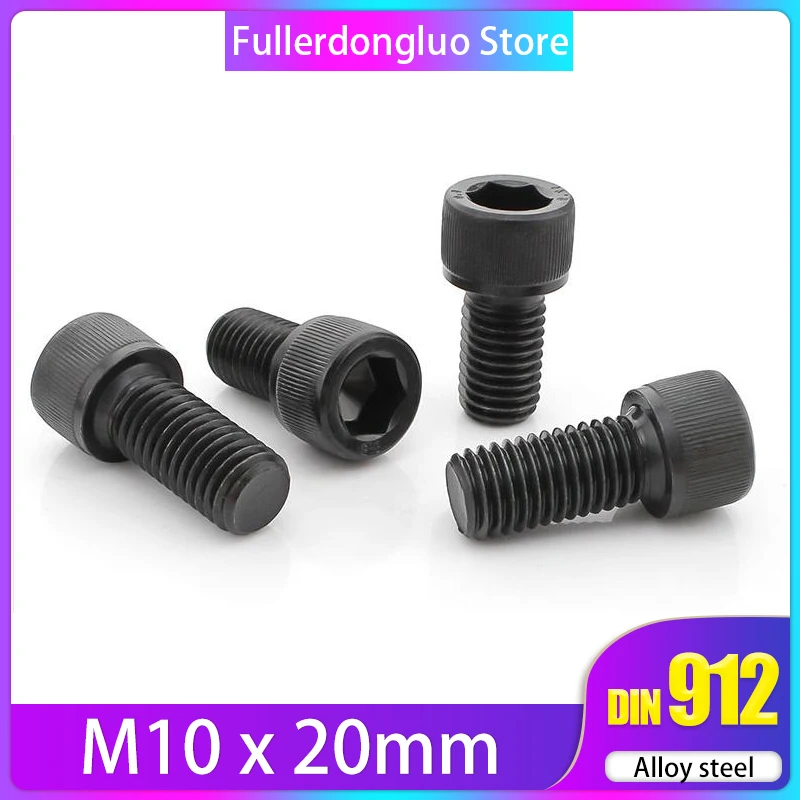 M10x20mm 1.5mm Screw pitch Hex Drive Class 12.9 Black Alloy Steel Socket Cap (Pkg of 10) | Обустройство дома