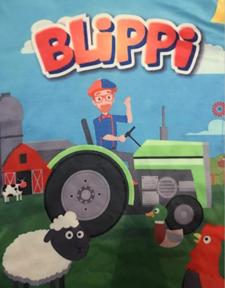 Детская футболка с надписью «tv Blippi»; футболка для косплея; футболка с короткими рукавами; топы; блузка; синие футболки; костюм