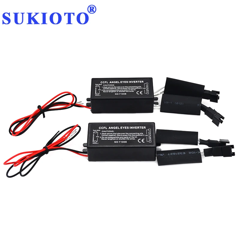 SUKIOTO Wholesale CCFL Inverter Angel Eyes Halo Rings Outputs Female Connection CCFL Driver Inverter Ignition Power Blocks (19)