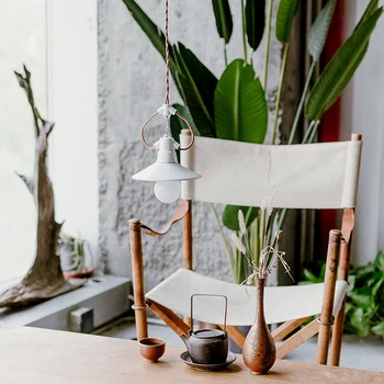 

Small Ears White Ceramic LED Pendant Lights Lighting Vintage Pendant Lamp Dining Living Room Bedroom Home Decor Hanging Lamp