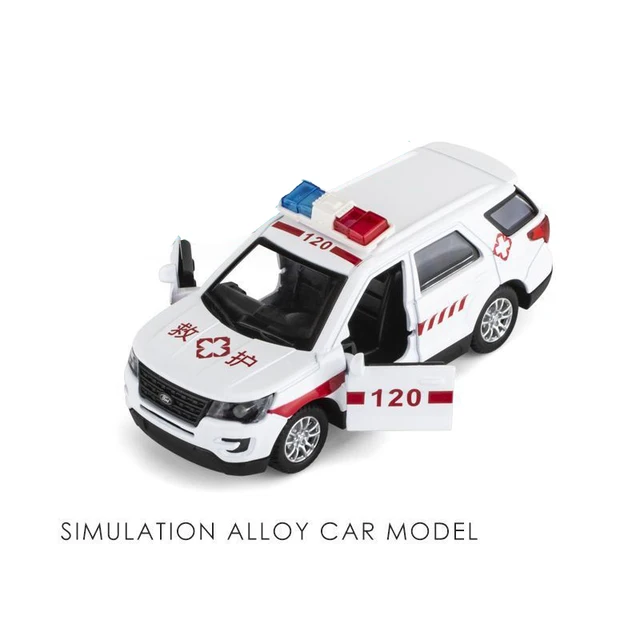 New 1:36 Ford Explorer Alloy Car Model Sound and light Diecasts & Toy Vehicles Toy Cars Kid Toys For Children Collection Gifts - With light and sound-173