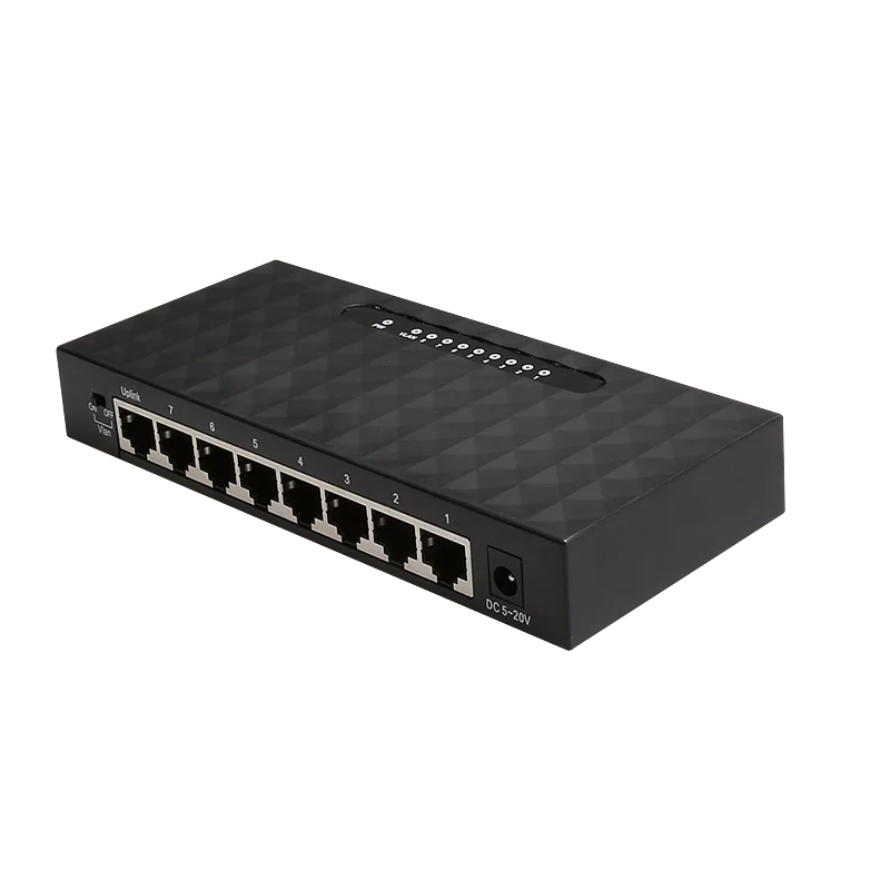 8-портовый гигабитный сетевой коммутатор 10/100 м/1000 м VLAN сетевой гигабитный коммутатор без посылка коробка