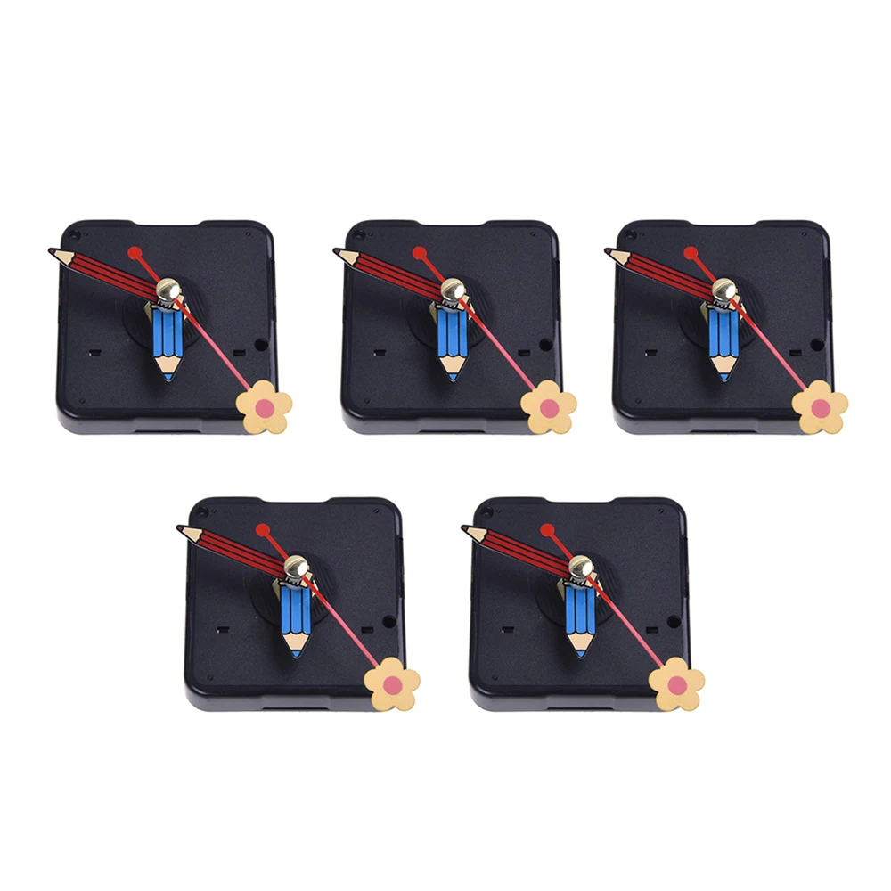 5 Sets Cute Quartz Clock Movement Mechanism Shaft Pencil & Flower Hands Repair Essential Tool Parts Kit Dropshipping | Дом и сад