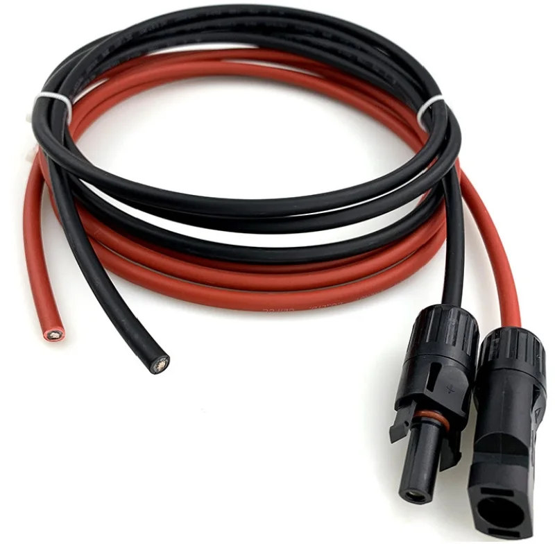 Solar Cable 10AWG 6mm&sup2; Solar panel Cable 1 meter Red + 1 meter Black