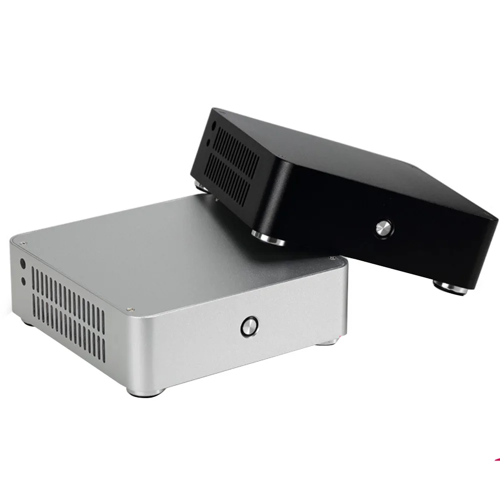 E H60 игровой алюминиевый сплав прочный мини ITX офисный шасси для HTPC горизонтальный