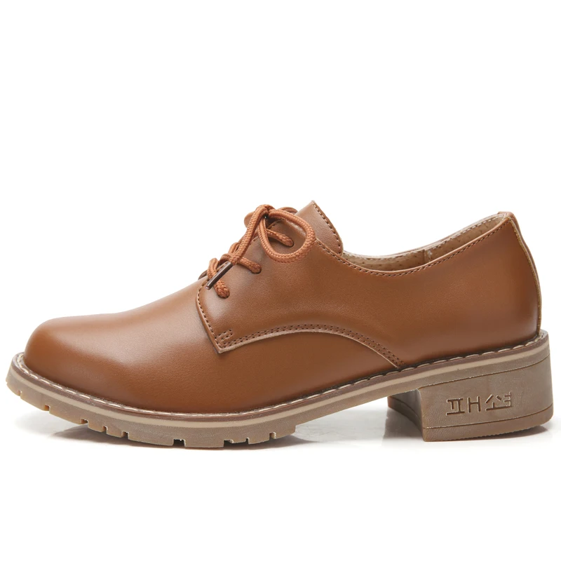elegant brogue oxford shoes women retro formal dress female footwear eurpean ladies height increasing pumps school leather shoes (39)