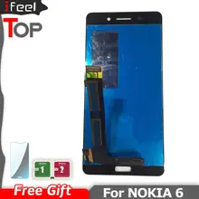 Nuevo LCD para NOKIA 6 TA-1021 TA-1033 TA-1025 pantalla táctil digitalizador reemplazo de montaje para pantalla LCD NOKIA 6(China)