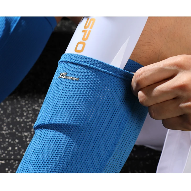 Women Men Kids Teens Soccer Shin Guards Leg Sleeves Football Calf Protector Shinpads Shockproof Anti-collision Sets Custom Logo