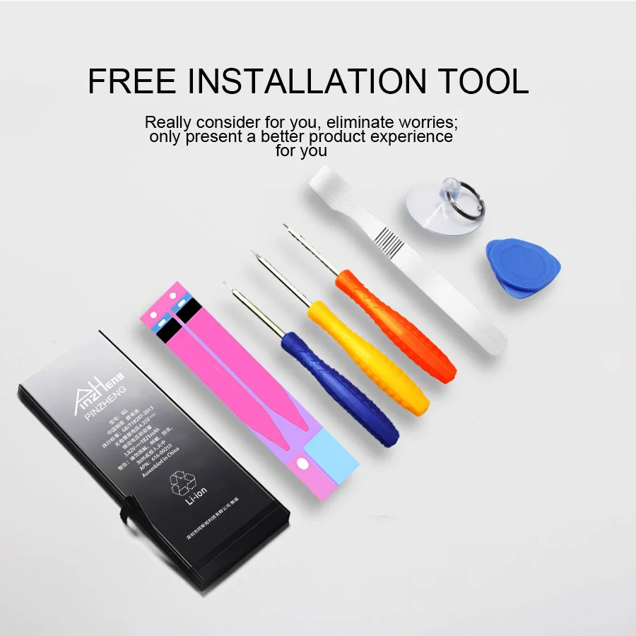 Аккумулятор PINZHENG для iPhone 5S, 6, 7, 8 X, Сменный аккумулятор для iPhone 6, 7, 8, X, 5S, аккумуляторы для мобильных телефонов
