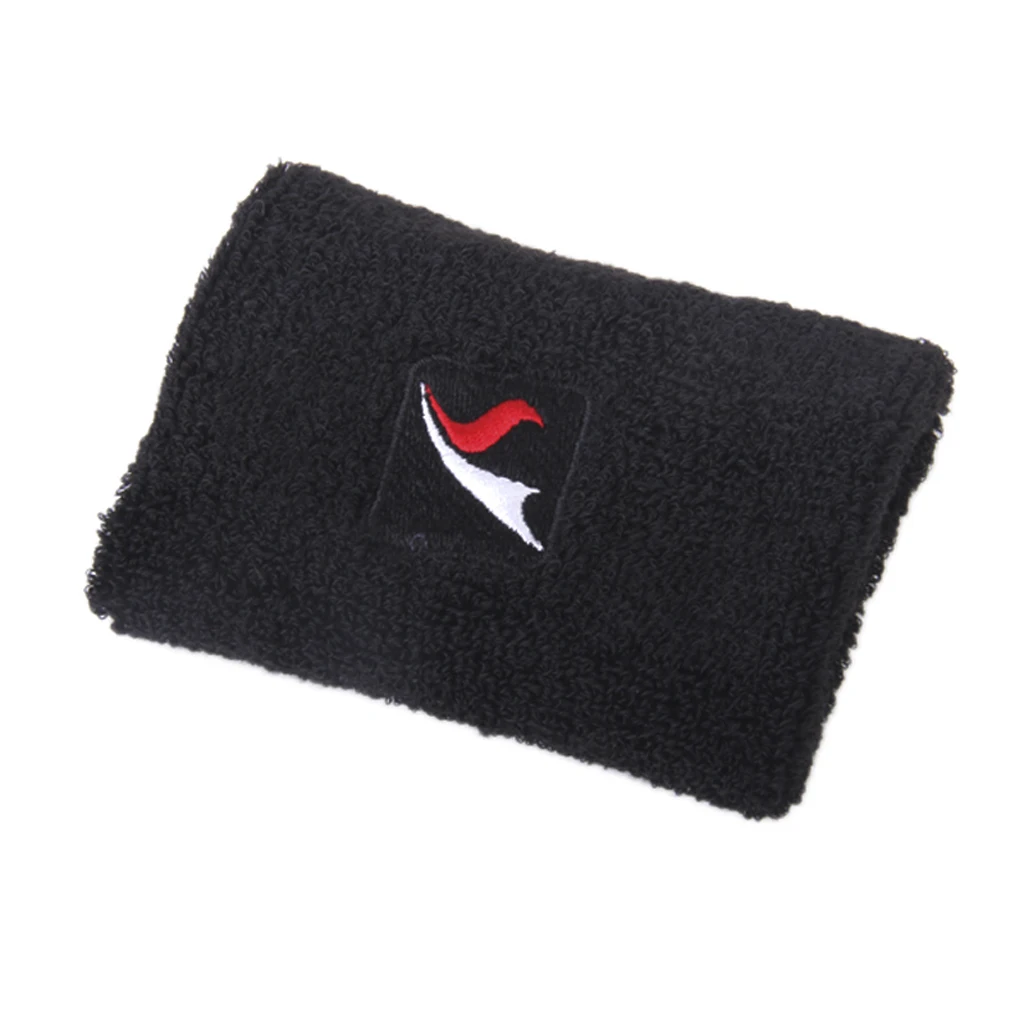 1 Pcs Unisex Terry Cloth Cotton Sport Wristband Badminton Tennis Gym Wrist Band Sweatband Black