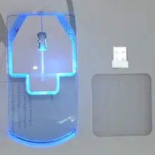 Прозрачный Беспроводной мышь 2,4 ГГц Беспроводной оптический светодиодный подсветкой светящиеся игры мышь Bluetooth мышь s игровая мышь геймер