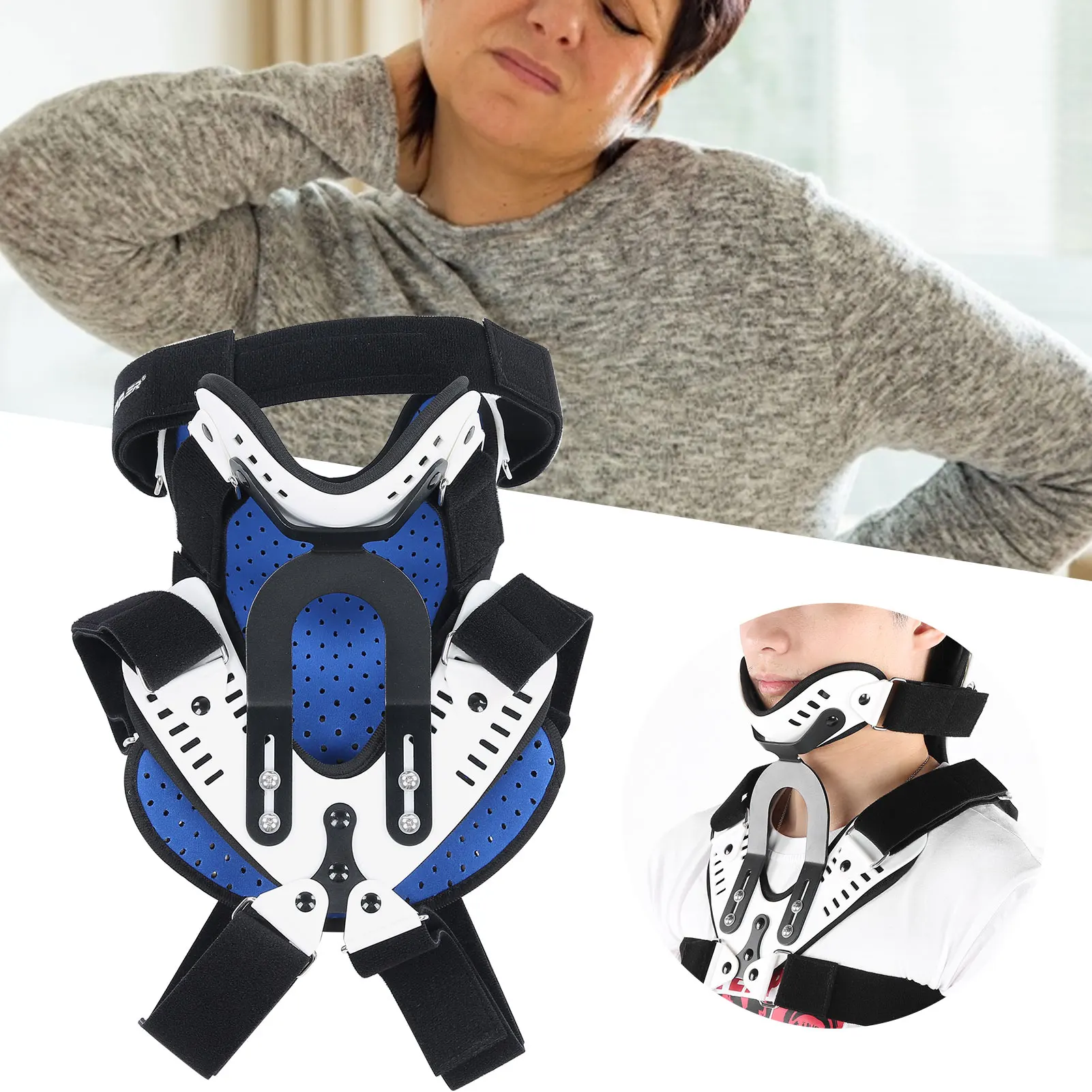 Adjustable Cervical Spine Tractor Correction Neck Brace Support