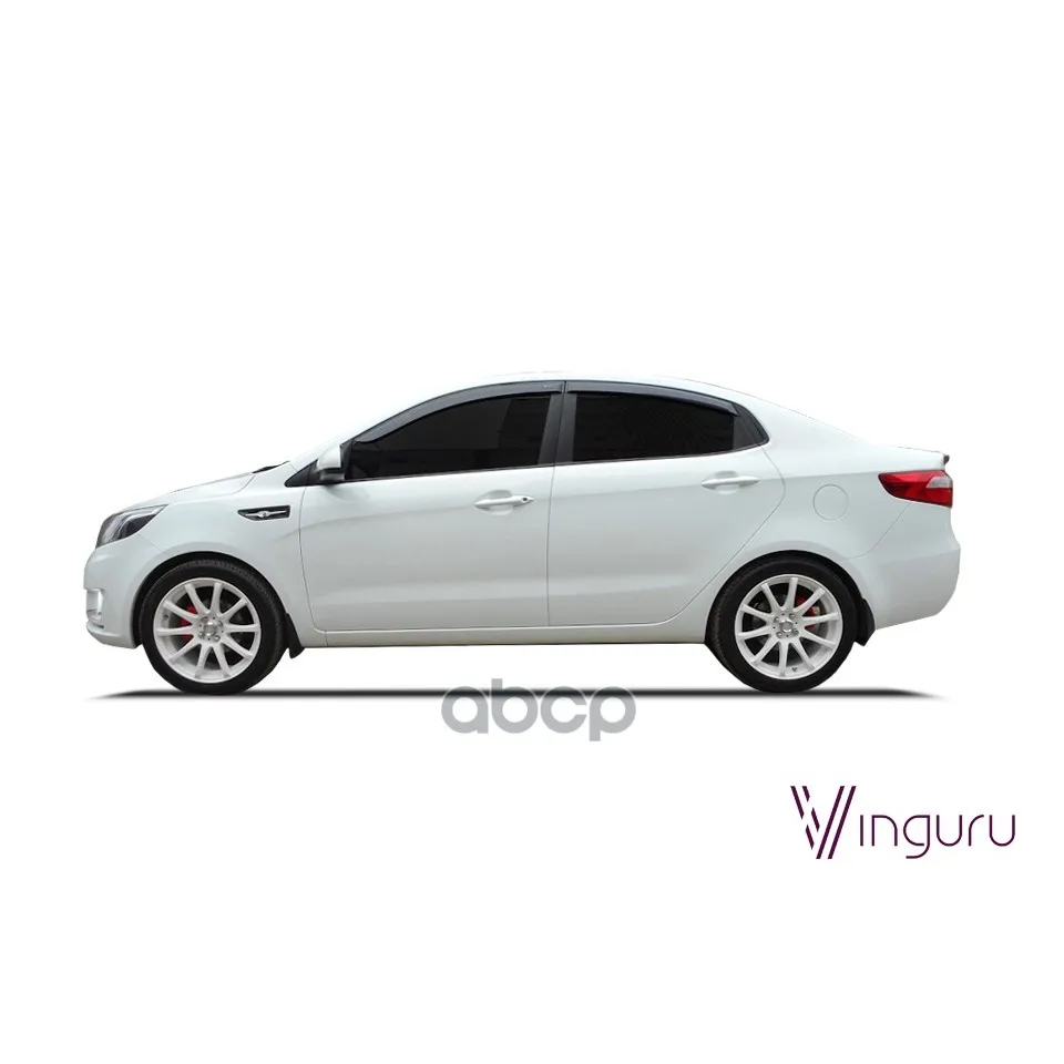Afv24312_дефлектор Окон! Комплект На 4 Двериkia Rio Sedan 12(Литьевой Поликарбонат) Vinguru Afv24312 Vinguru арт. AFV24312