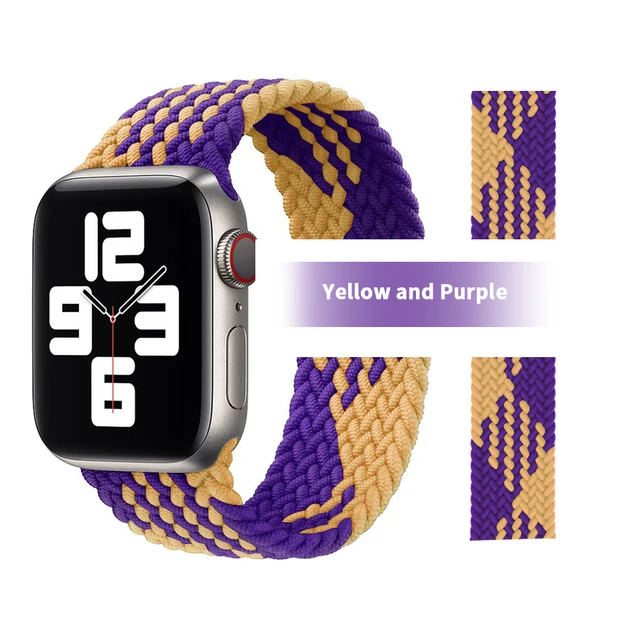 Pride Braided Solo Loop Band For Apple Watch Se Strap 44mm 40mm Elastic Wristband Bracelets 41mm 45mm Series 765432 42mm38mm 26 Kobe