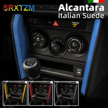 

Centrol Control Decorative Strips Stickers ABS Trim Cover Alcantara Suede Leather Wrapping For Subaru BRZ Toyota 86 2013-2020