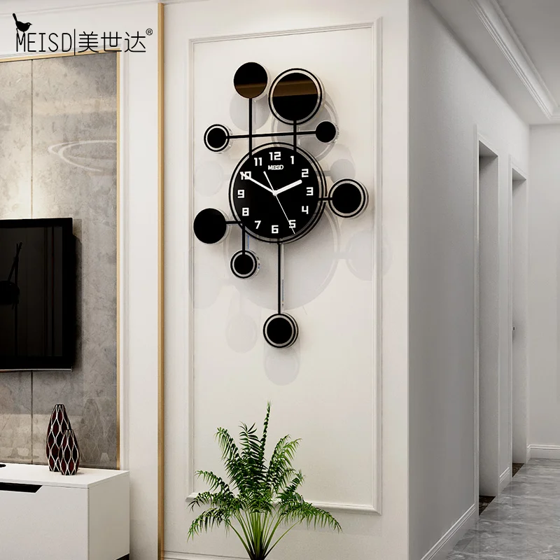 

MEISD Nordic Design Wall Clocks Hanging Wall Decor Pendulum Watch Quartz Silent Home Living Room Horloge Free Shipping Needle