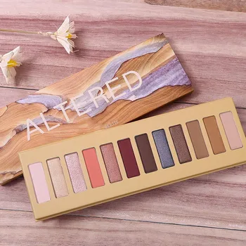 

12 Colors Eyeshadow Palette Great Eyeshadow Color Pigment with 5 Glitter and 7 Matte Eye Shadow Long Lasting Makeup Powder KG66
