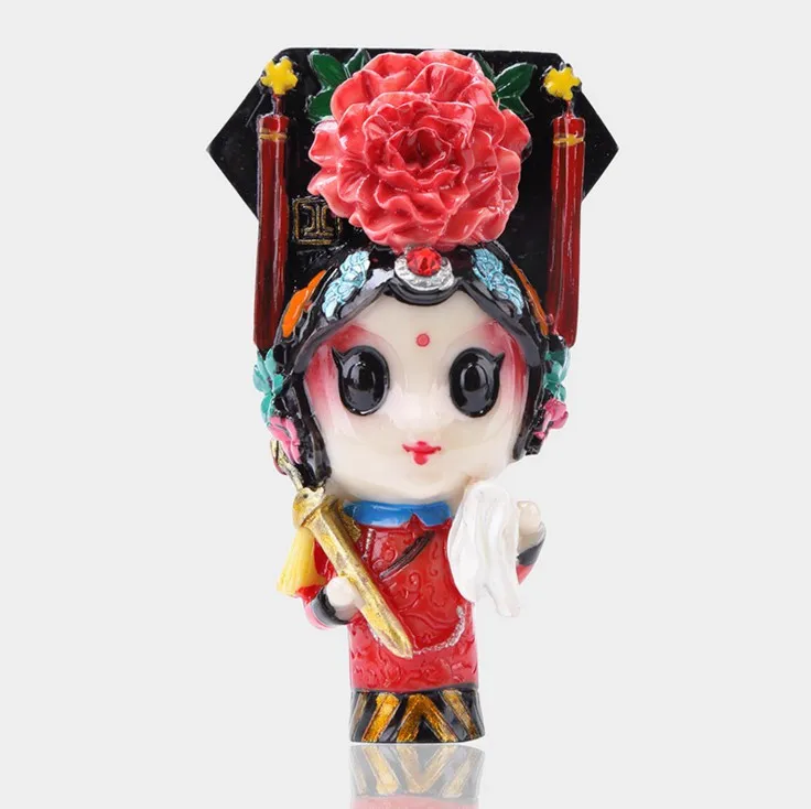 Последние Пекинская опера Популярные персонажи Facebook драма магнитные стикеры на холодильник - Цвет: Gege