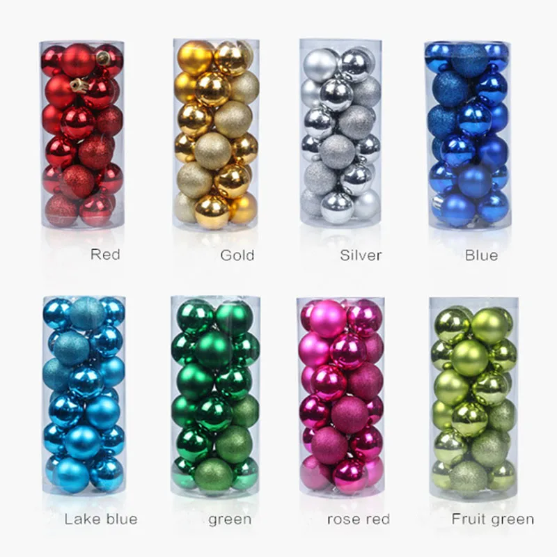 

8cm/24pcs Christmas Xmas Tree Ball christmas balls christmas decorations for Home Party