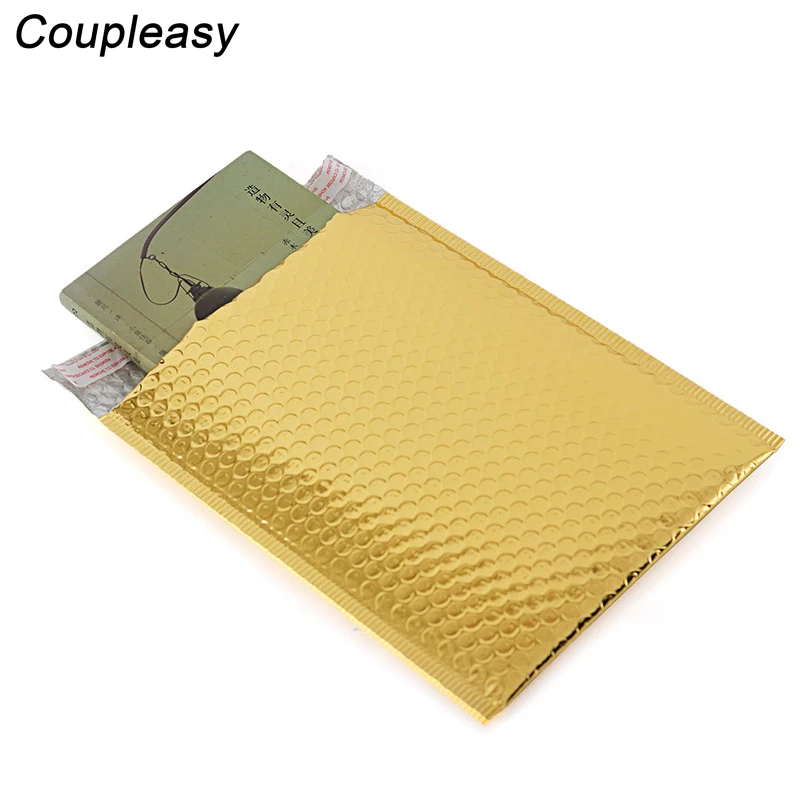 

10pcs 4 size Gold Bubble Envelope Bag,Small Plastic Envelopes,Foam Mailer Padded Envelope,Shipping Courier Bag,Business Supplies