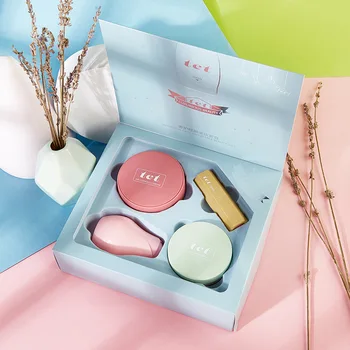 

4Pcs/set Makeup Set Mushroom Head Air Cushion Finishing Cc Cream Face Powder Matte Velvet Non-Stick Cup Lipstick Cosmetics Kit
