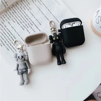 

Wholesale Airpods Case with Key Chain Silicon Soft Protective Cover for Wireless Earphone Apple Airpod Case