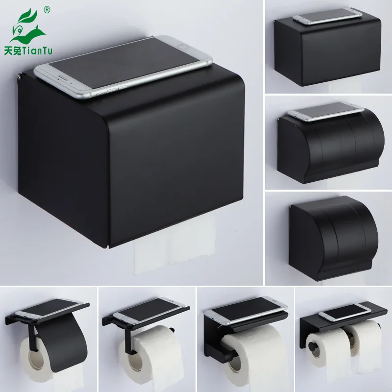 

Black And White with Pattern Tissue Box Hole Punched Stainless Steel Toilet Paper Holder Hotel Toilet Paper Box Wall Hangers Toi