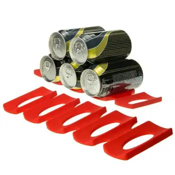 

2pcs Foldable Wine Bottle Rack Beer Can Tank Fridge Silicone Pads Tile Cushions Storage Rack Space Saver Beverage Storage Shelf