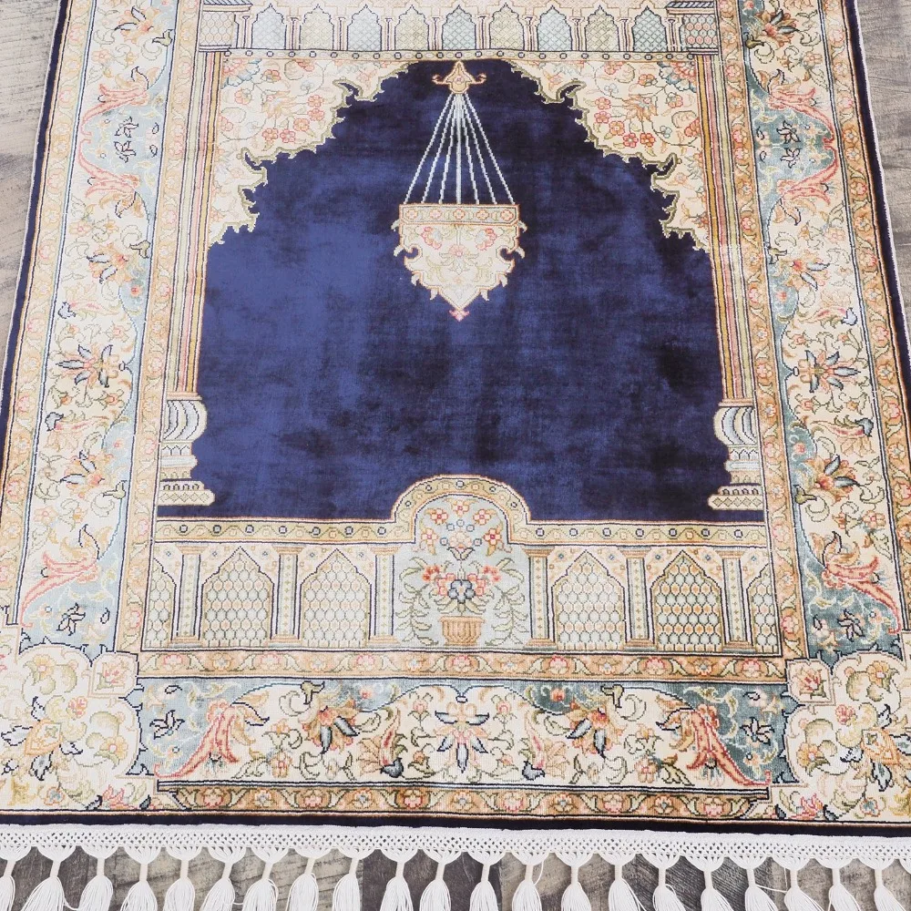 Yilong 2,5 'x4' классический Мусульманский Исламский гобелен ручной работы персидский молитвенный шелковый ковер (W05A2.5x4)