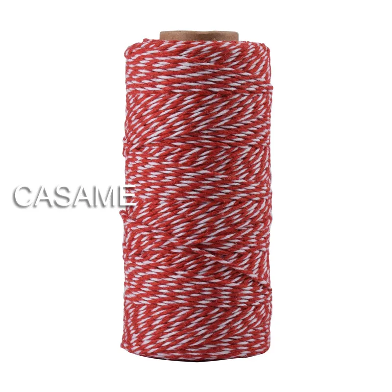 Metallic 12ply golden Gold Silver Twine Rope Baker Twines for Craft Gift Packing spools baker twine Striped Wedding Decoration, craft twine