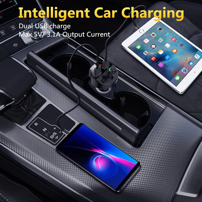 FM трансмиттер Bluetooth автомобильный комплект MP3 плеер со светодиодной подсветкой