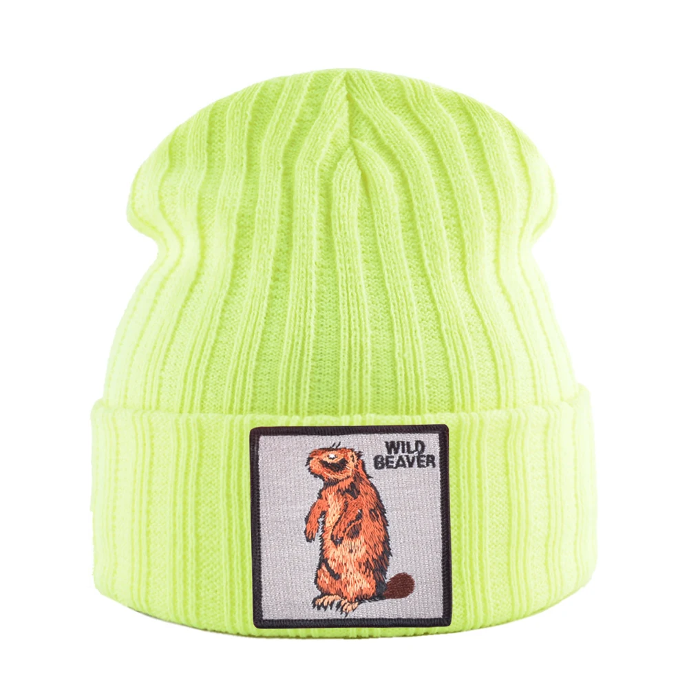 Теплые зимние шапки для женщин skullies beanies Мужская Вязаная Шапка-бини мужские весенние Повседневные шапки Детская осенняя зверошапка gorro
