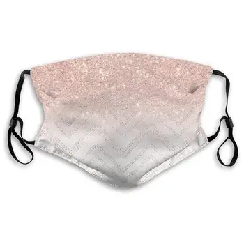 

Glittery Pretty Pattern Print Mouth Masks With Filter Washable And Reusable Anti Dust Breathable Mask With Adjustable Ear Loops