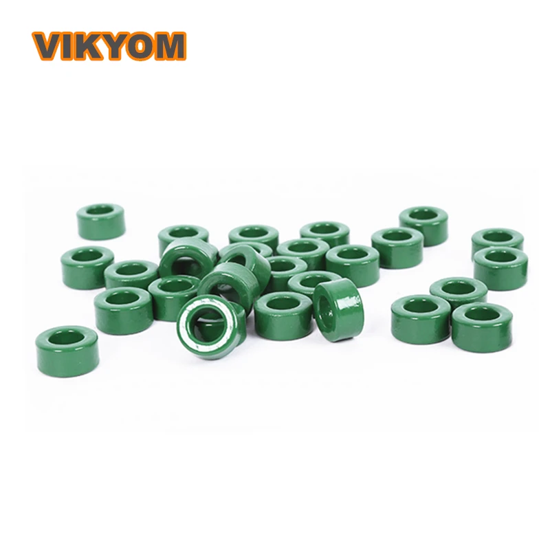 14X8X7mm Ферритовый сердечник тороидальный сердечник 50 шт. 14X8X7 мм из марганца и цинка Ферритовый дроссель кольцо железный порошок индуктор ферритовые кольца зеленый - Цвет: 14X8X7mm