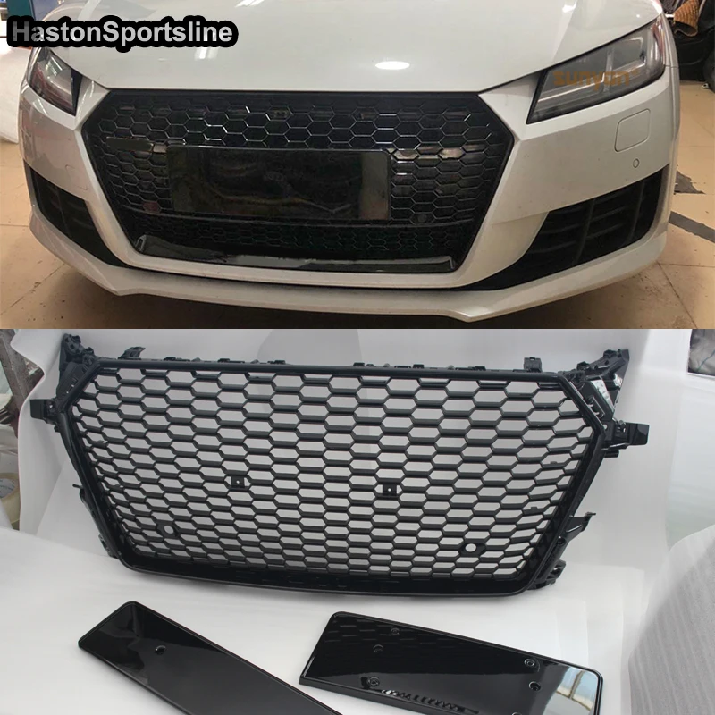 アウディのスポークを備えた六角形の黒いグリル,スポーツフロント 
