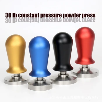 

49mm 51mm 58mm Flat Press Coffee Pressure Tamper Stainless Steel Calibrated Elastic Powder Compactor Coffee Powder Hammer