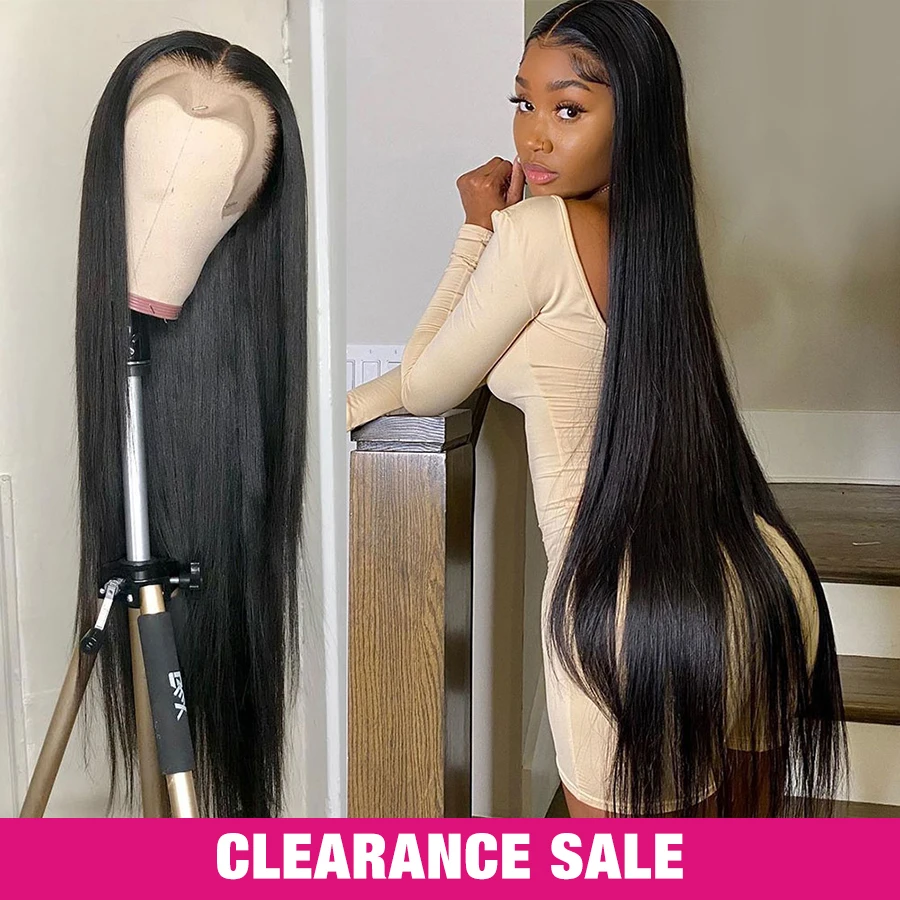 32In 250Straight Lace Wig Highlight Wig Human Hair TPart HD Lace Wig