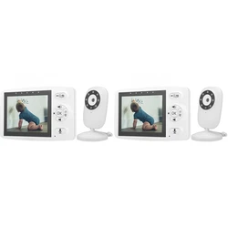 Babyphone sans fil, écran de 3.5 pouces, caméra de sécurité, Vision nocturne, température, pour bébé nounou 