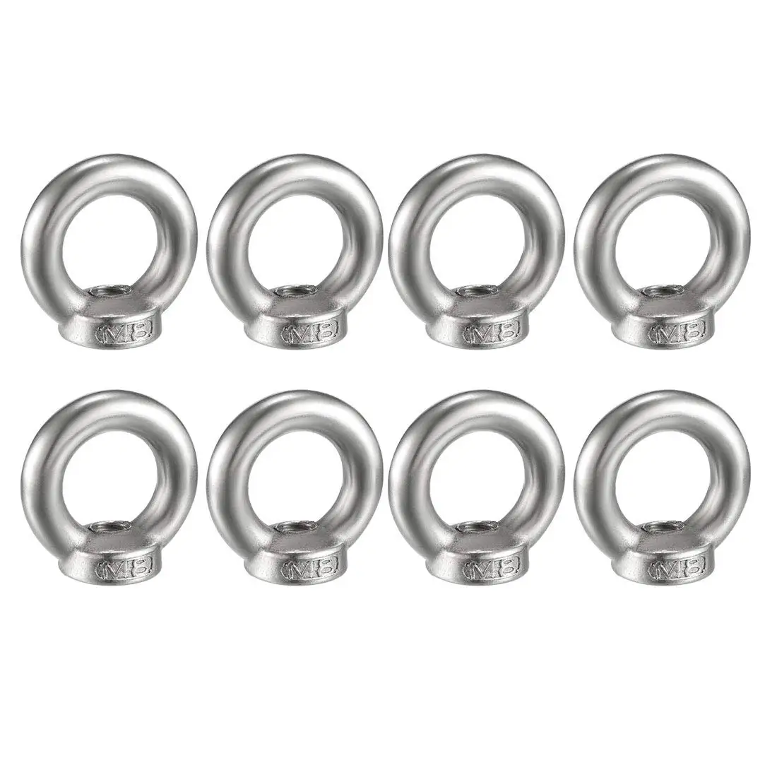 

M8 Female Thread 304 Stainless Steel Lifting Eye Nuts Ring 8pcs
