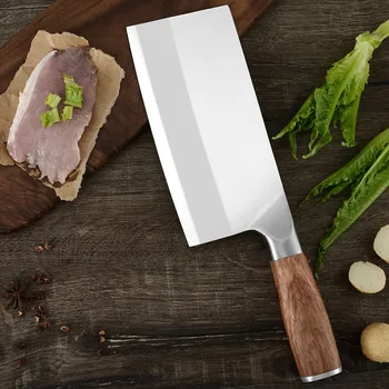 

7 inch 4cr13 Stainless Steel Kitchen Knife Chopping Knife Chines Cleaver Wood Handle Meat Beef Chopper Tools Kitchen Accessorry