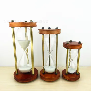 

Solid Wood Round Type 60 Minutes Hourglass Display European Furniture Jewelry Living Room Wine Cabinet Crafts Home Decoration