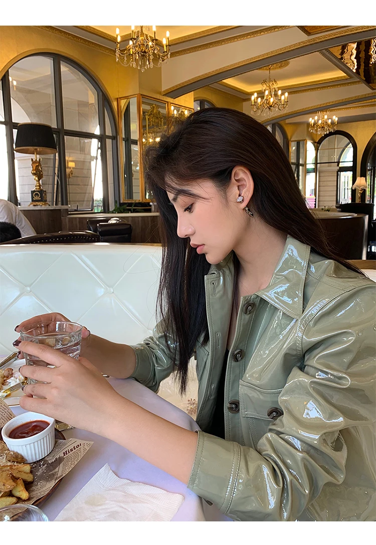 Уличная мода личности две секции ногтей серьги небольшой толпы серьги женские