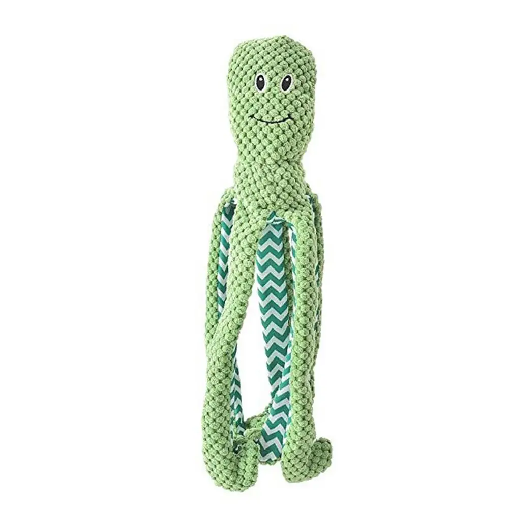 Green Собачьи мягкие игрушки для щенка, домашних животных собака плюшевая кукла веселый Осьминог интерактивные игрушки собака смешные звуковые игрушки для домашних животных снимают стресс продукты новые - Цвет: Green