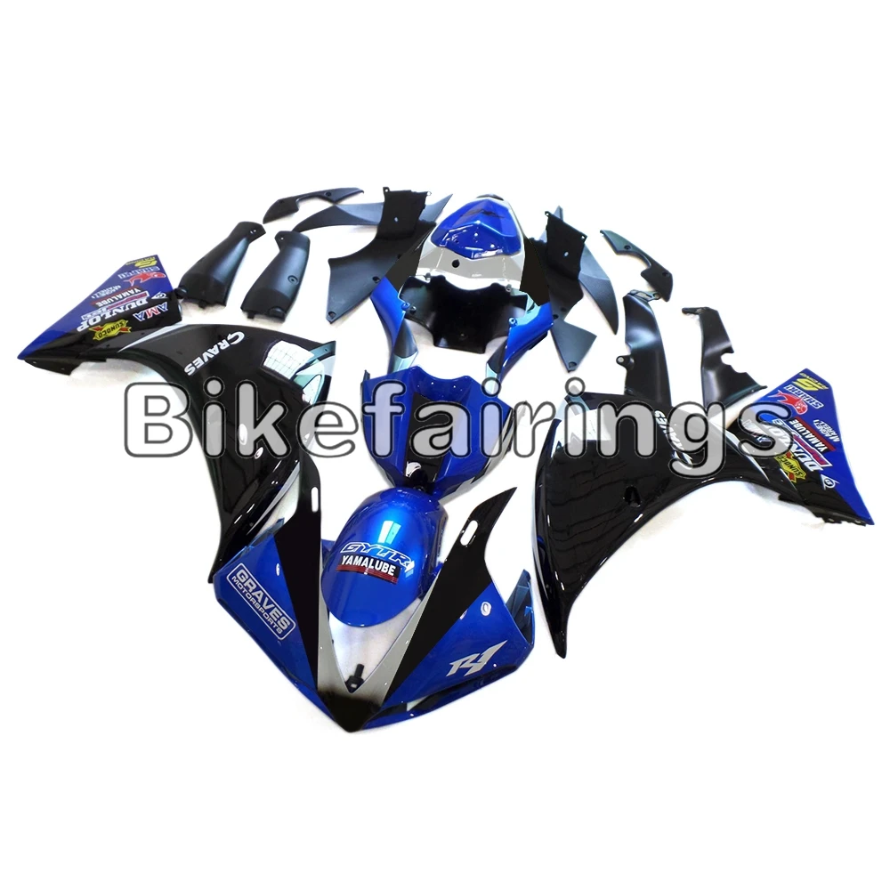 Полные детали корпуса синие, черные комплект для Yamaha 2009 2010 2011 YZF1000 R1 09-11 YZF R1 мотоцикл впрыска Пластиковый обтекатель комплект