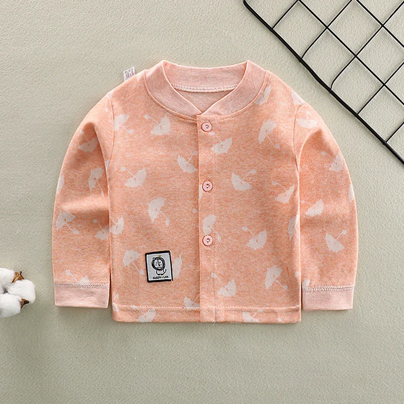 Хлопковое пальто для маленьких мальчиков и девочек; весенне-осенняя одежда с рисунком для новорожденных; мягкая верхняя одежда для малышей - Цвет: 3