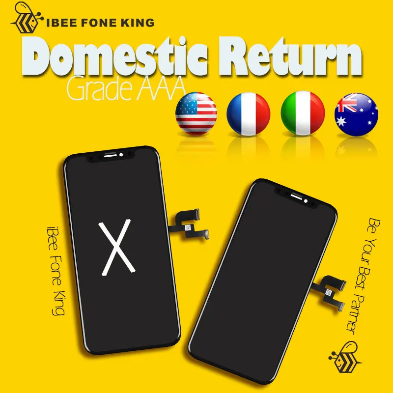 

1PCS Amoled OLED For iPhone X XS XR XS Max LCD TFT Tianma Display with 3D Touch Digitizer Assembly Screen Replacement
