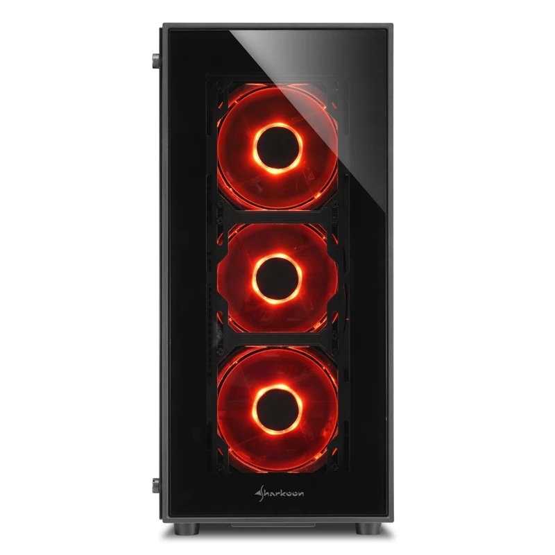 Корпус Sharkoon TG5 red ATX, mATX, Mini-ITX, Midi-Tower, 4x 120mm fan, led red, 2x USB 2.0, 2x USB 3.0, Audio, без БП