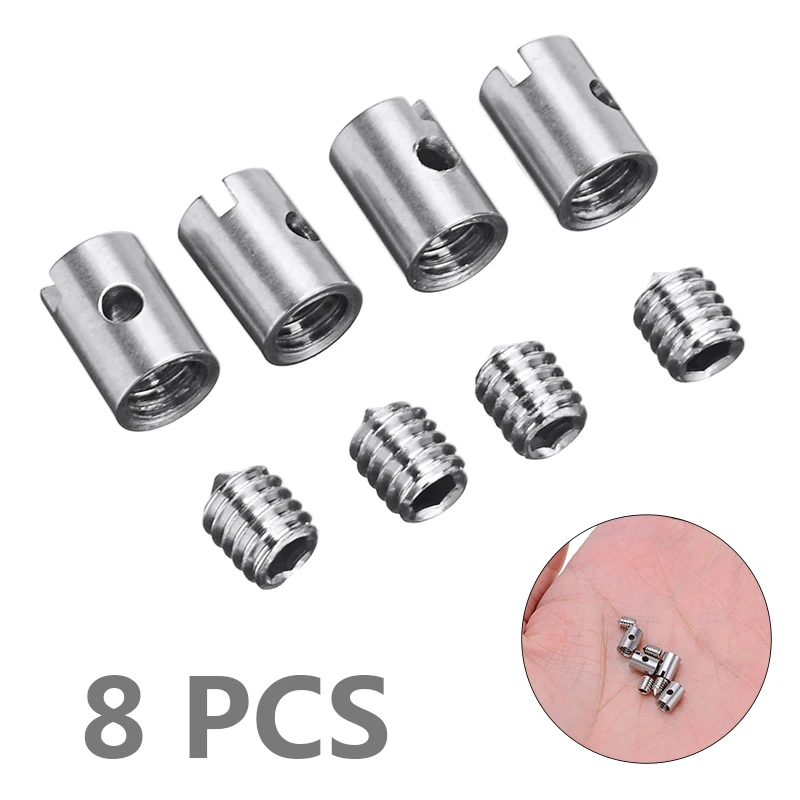 

8pcs Metal Solderless Cable Nipples 5mm Throttle Choke For Motorcycle Scooter Quad Mower Car Styling Accessories Parts Tool