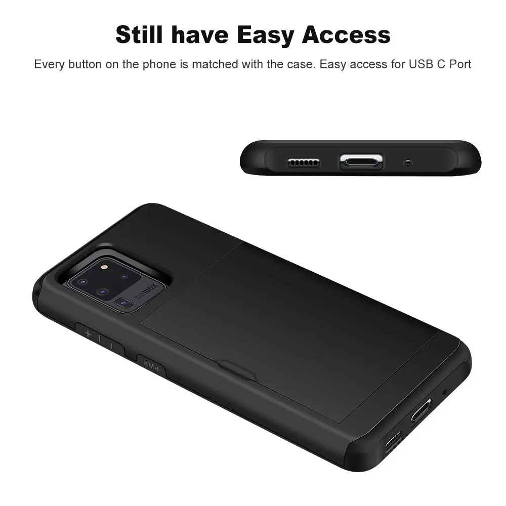 Business Phone Cases For Samsung Galaxy S Ultra Case S Slide Armor Wallet Card Slots Holder Cover For Samsung S Plus Phone Case Covers Aliexpress
