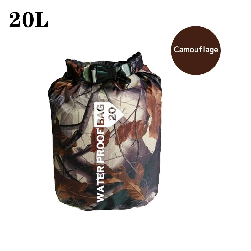camouflage 20L 10L/20L/40L/70 открытый сухой водонепроницаемый мешок водонепроницаемая сумка мешок водонепроницаемый плавающий сухой сумки для снаряжения для катания на лодках Рыбалка рафтинг плавание - Цвет: camouflage 20L